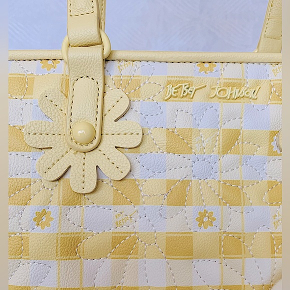 Betsey Johnson Daisy Floral XO Alfie Triple Compartment Satchel / Crossbody - Picture 6 of 11